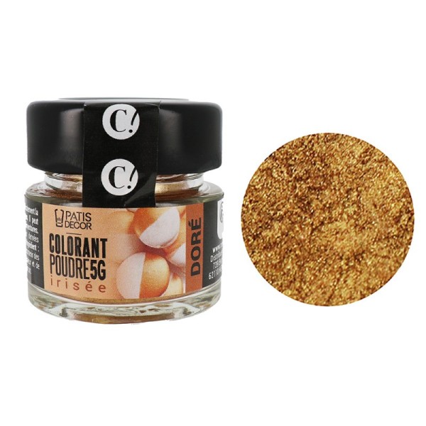 PATIS DECOR – Colorant poudre irisée doré 5g
