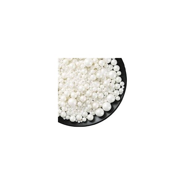 Perles Blanches plusieurs tailles 100 gr