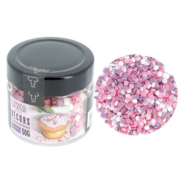 Sprinkles Confetti Pastel Mauve/ rose Patis Decor